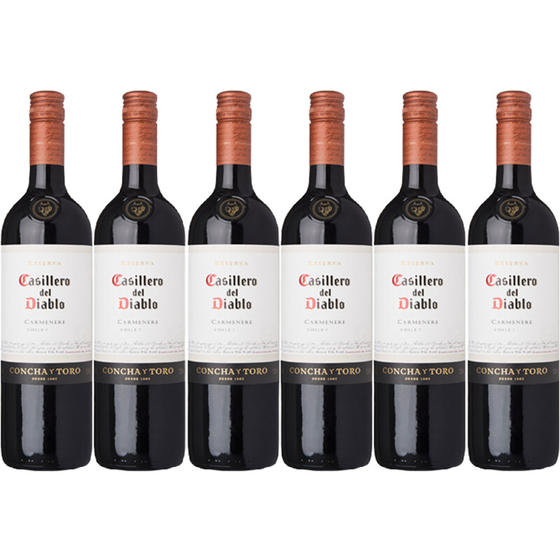 Een afbeelding van Casillero del Diablo Carménère reserva 6 flessen