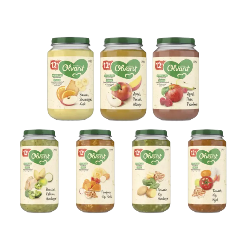 Olvarit Weekmenu groente & fruit 12m+