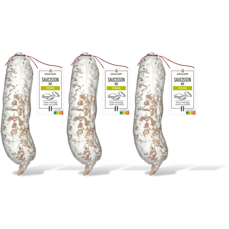 AH Excellent Saucisson sec pistache 3-pack