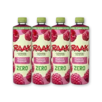 Raak Vruchtensiroop frambozen zs 4-pack