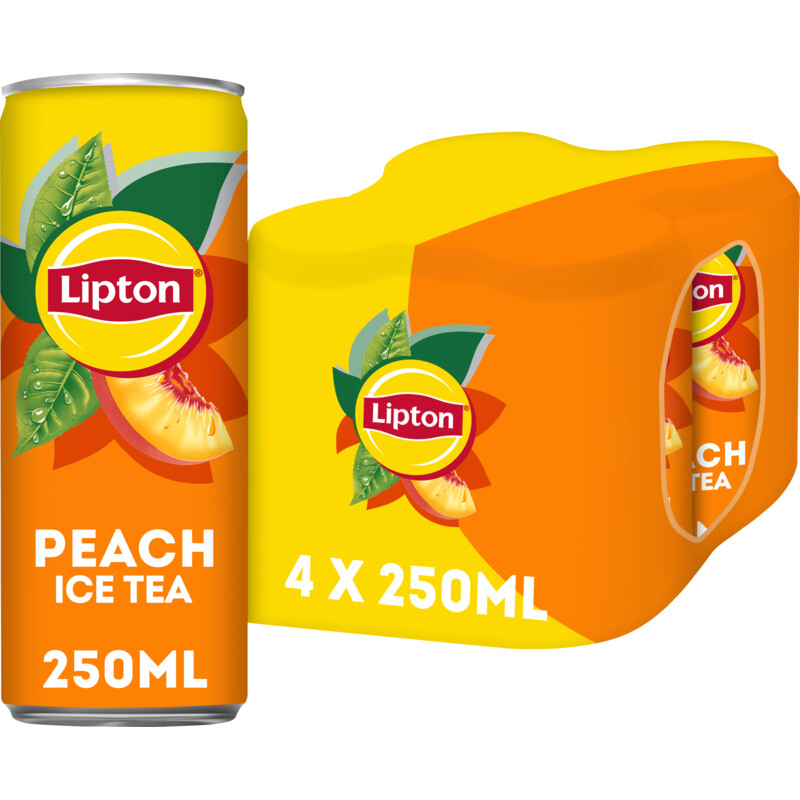 Een afbeelding van Lipton Ice tea peach 4-pack
