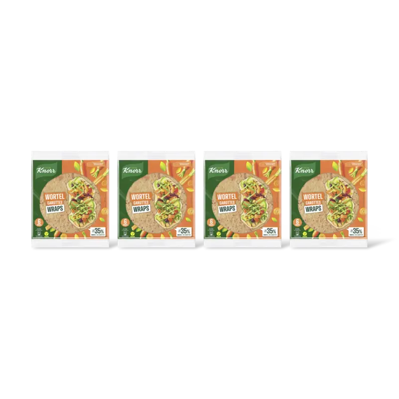 Wortel wraps met 35% wortel 4-pack