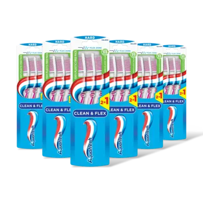 pdp-image-Aquafresh Clean & flex hard tandenborstel 6-pack