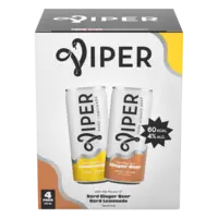 Viper Hard lemonade ginger beer 4-pack