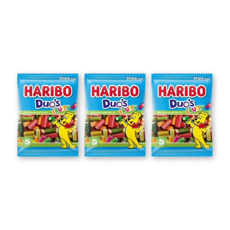 Haribo Duo's fruity 3-pack