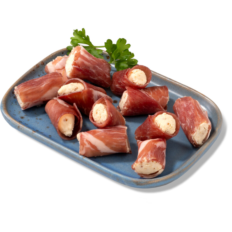 Een afbeelding van AH Coppa rolletjes met roomkaas en vijg