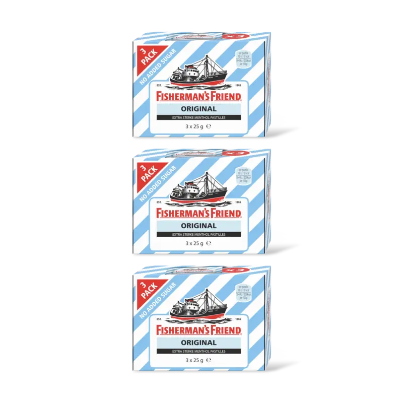 Fisherman's Friend Original suikervrij 3-pack