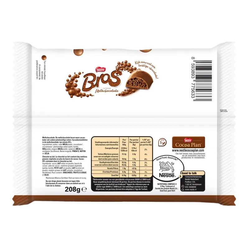 Bros Mini melkchocolade uitdeelzak bestellen | Albert Heijn