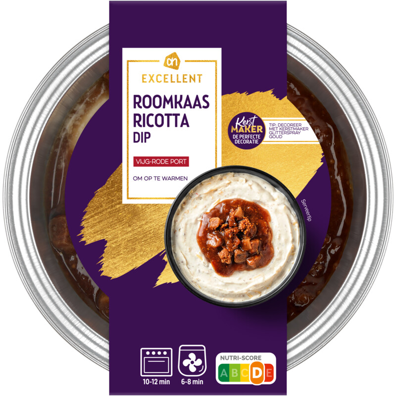 Een afbeelding van AH Excellent Warme roomkaas ricotta vijg-rode port