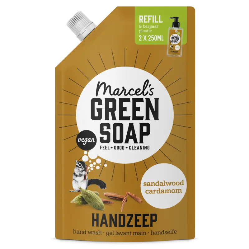 Marcel's Green Soap Handzeep sandalwood & cardamom navulling