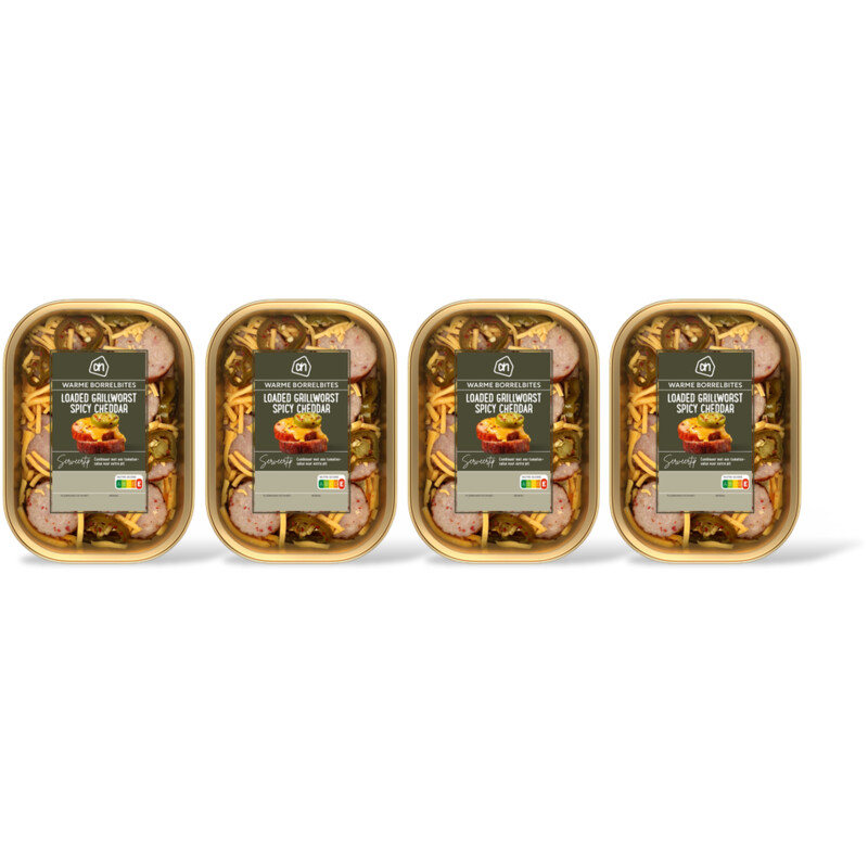 AH Loaded grillworst spicy cheddar 4-pack