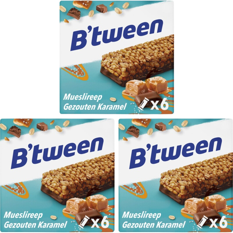 Een afbeelding van Hero mueslireep gezouten karamel 3-pack