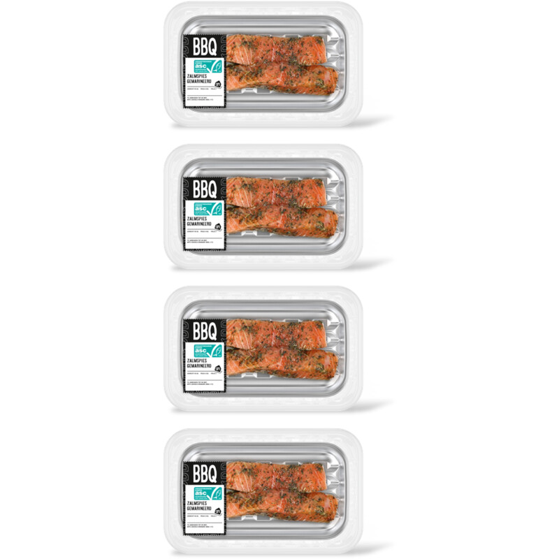 AH BBQ zalmspies gemarineerd 4-pack