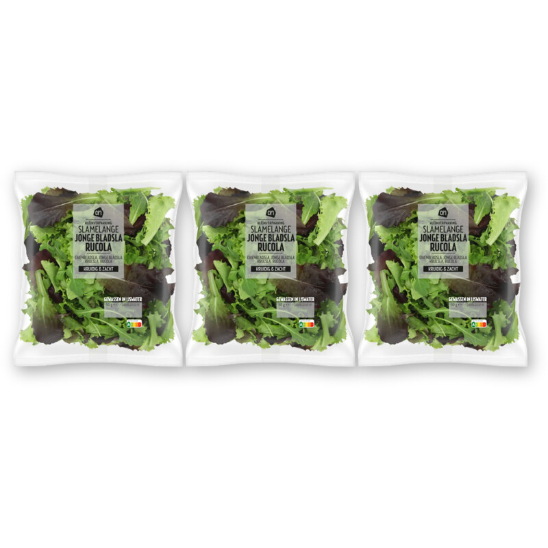AH Jonge bladsla rucola kleinverpakking 3pk