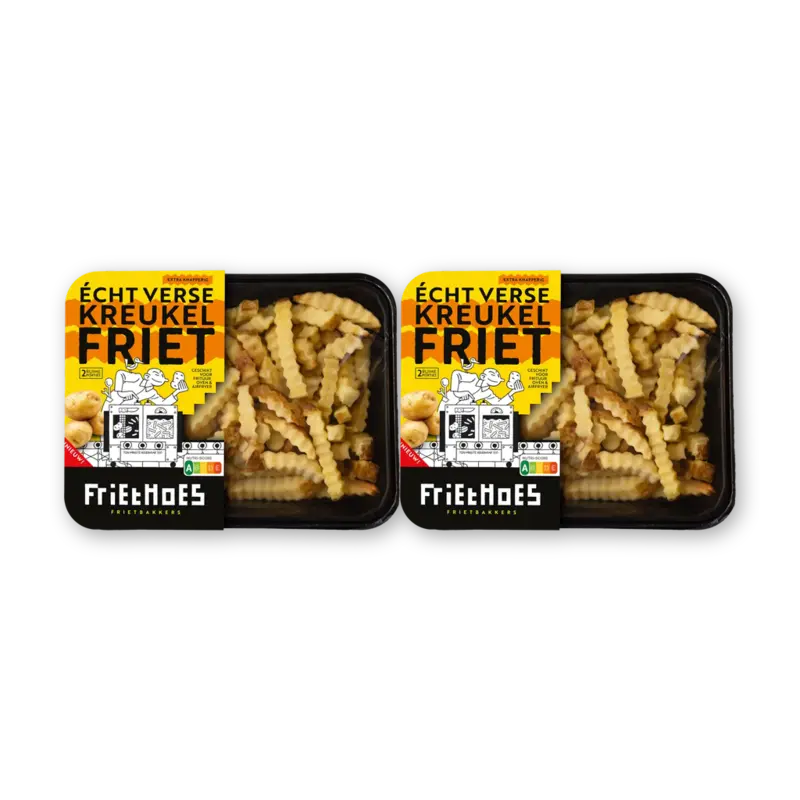 Friethoes Echt verse kreukel friet 2-pack