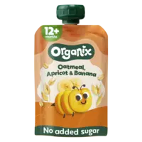 Organix Knijpfruit oatmeal, apricot, banana 12m+