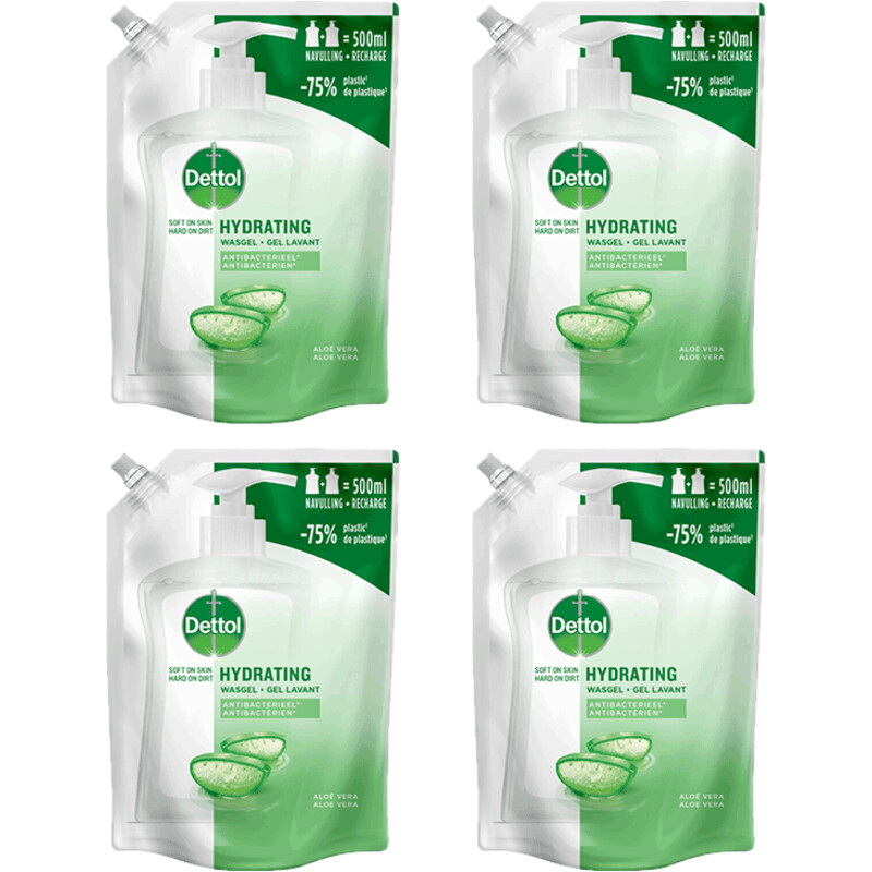 Een afbeelding van Dettol Navulling Aloe Vera 4-pack