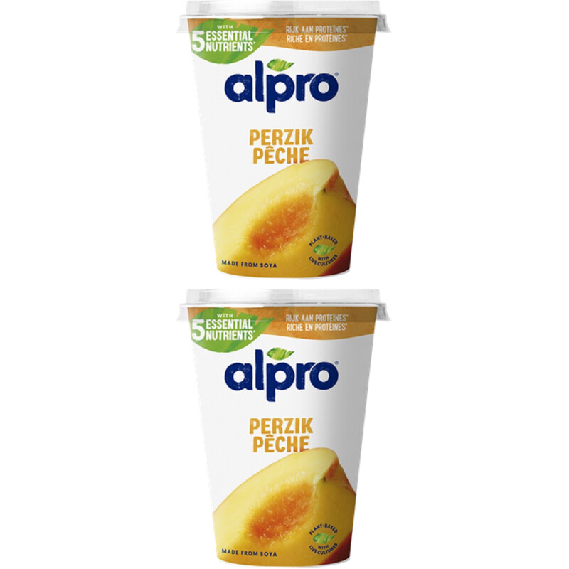 Een afbeelding van Alpro Plantaardig variatie perzik 2-pack