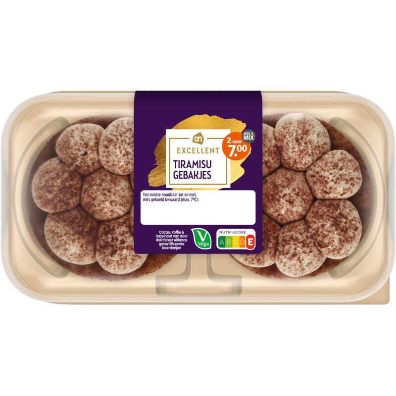 Een afbeelding van AH Excellent Tiramisu gebakjes