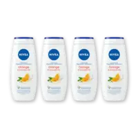 NIVEA Care shower orange & avocado oil 4-pack