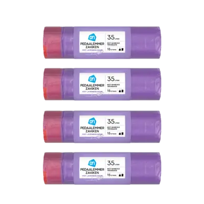 pdp-image-AH Pedaalemmerzakken lavendel 35l 4-pack