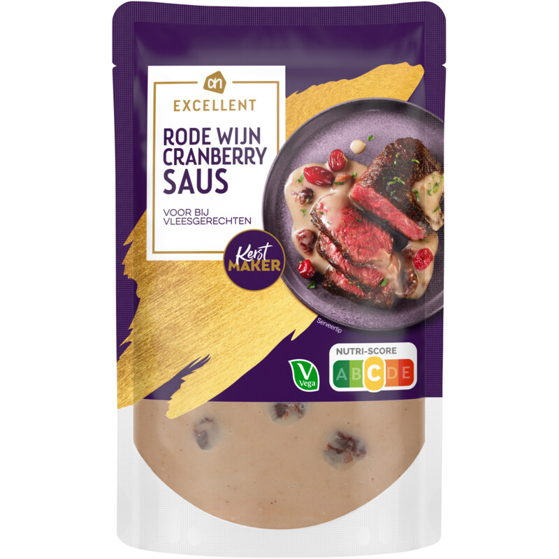 Een afbeelding van AH Excellent Rode wijn cranberry saus