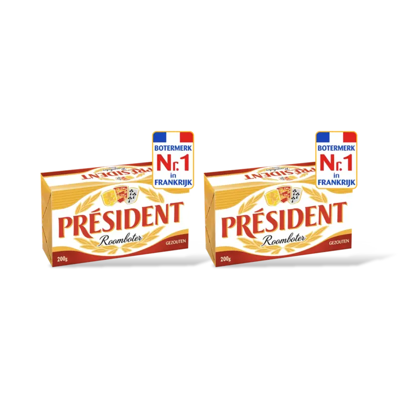 Président Roomboter gezouten 2-pack