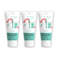 Naïf Kids 2-in-1 shampoo & conditioner 3-pack
