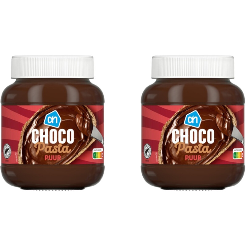 Een afbeelding van AH Chocoladepasta puur 2-pack