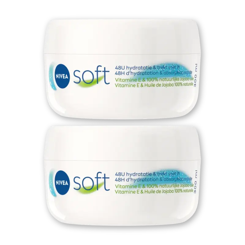 NIVEA Soft hydraterende creme 2-pack