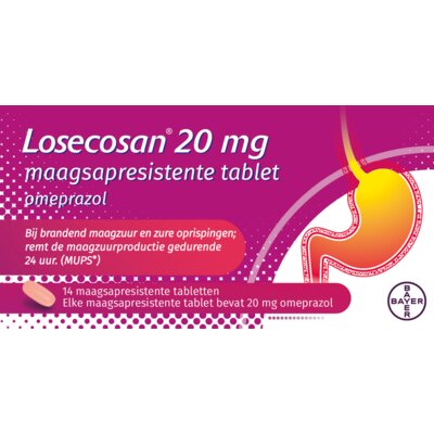 pdp-image-Losecosan Maagsapresistente tablet omeprazol 20mg