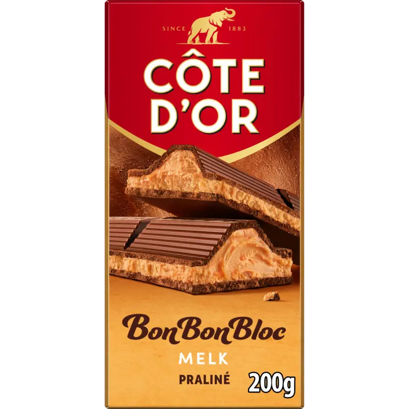 Côte d'Or BonBonBloc chocoladereep praliné melk