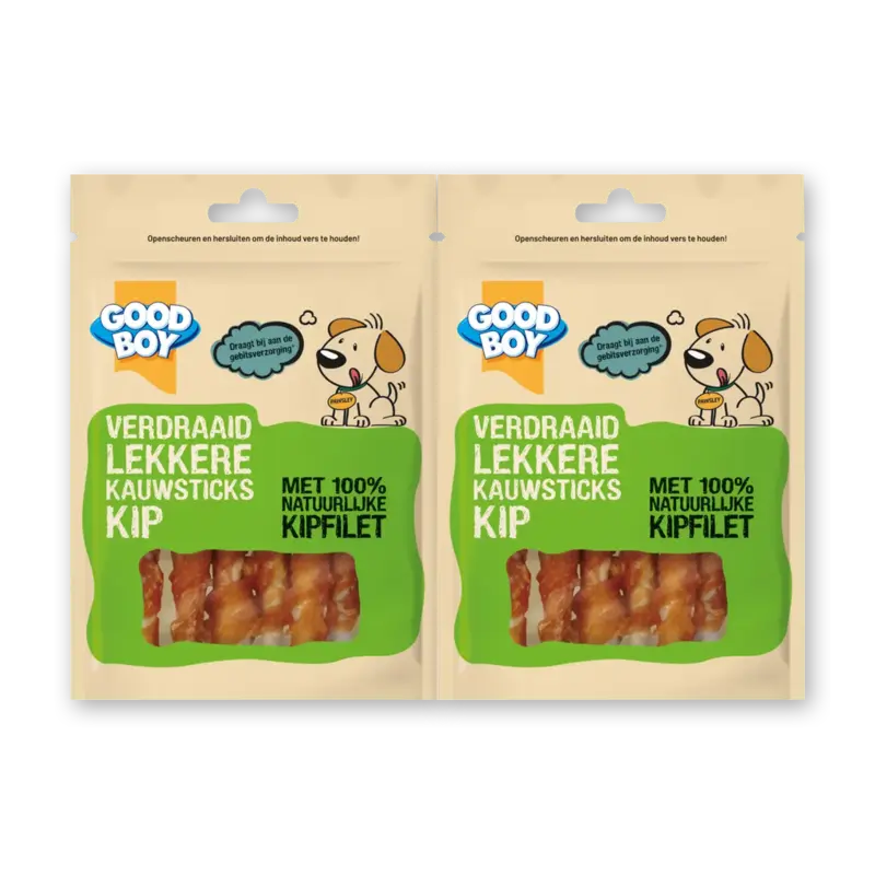 Good boy Verdraaid lekkere kauwsticks kip 2-pack