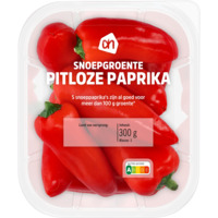 AH Snoepgroente pitloze paprika rood 300 gram