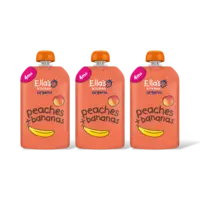Ella's kitchen Peaches + bananas 4m+ 3-pack