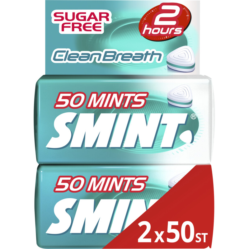 Een afbeelding van Smint Clean breath intense mint 2-pack