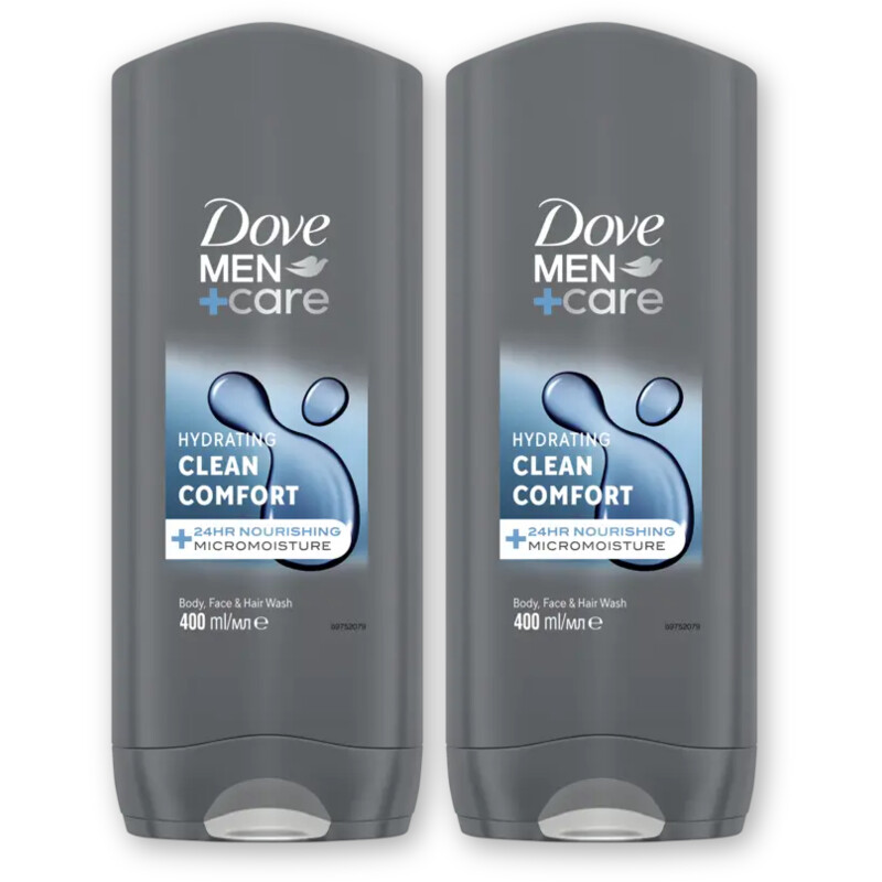 Dove Men+care clean comfort 400ML 2-pack