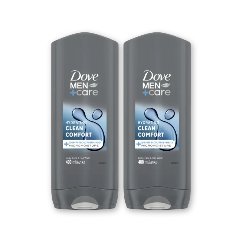 Dove Men+care clean comfort 400ML 2-pack