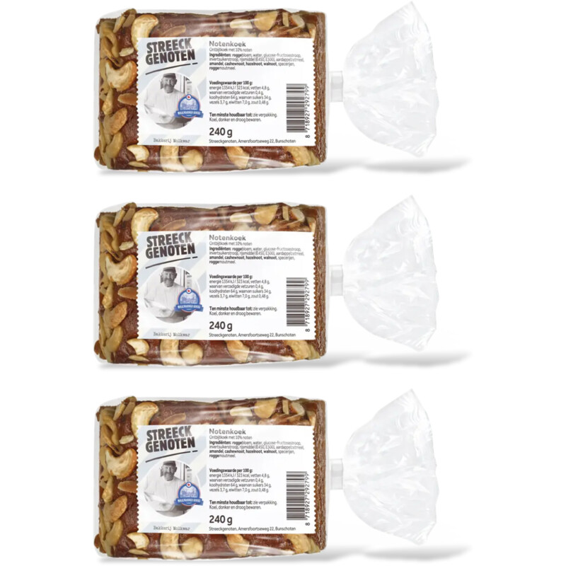 Streeckgenoten Notenkoek 3-pack