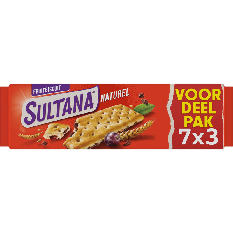 Een afbeelding van Sultana Fruitbiscuit naturel voordeelpak