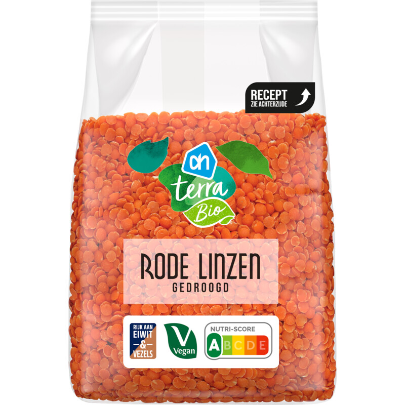 Een afbeelding van AH Terra Biologisch rode linzen