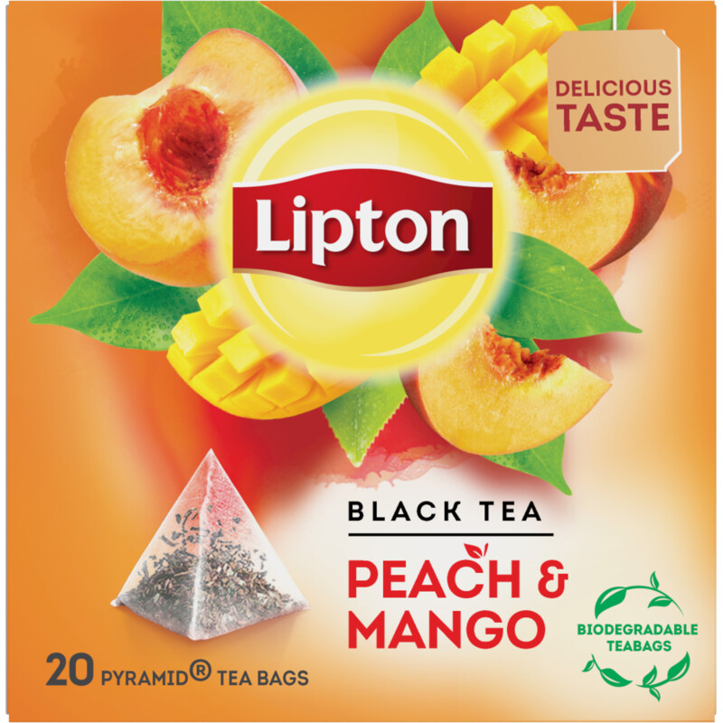 Een afbeelding van Lipton Peach & mango black tea