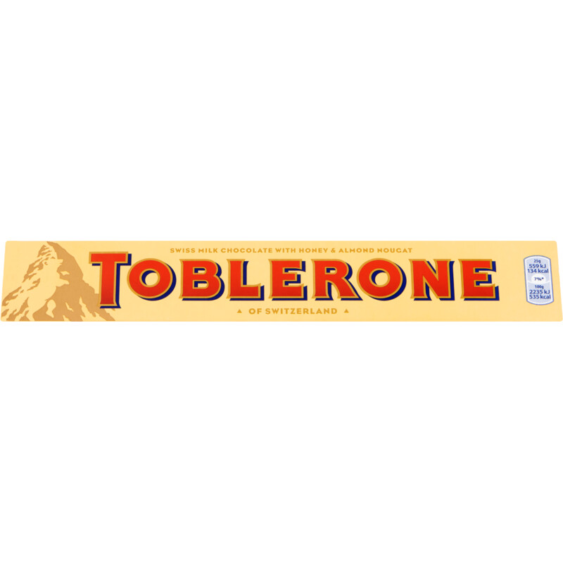 Een afbeelding van Toblerone Chocoladereep melk amandelnougat