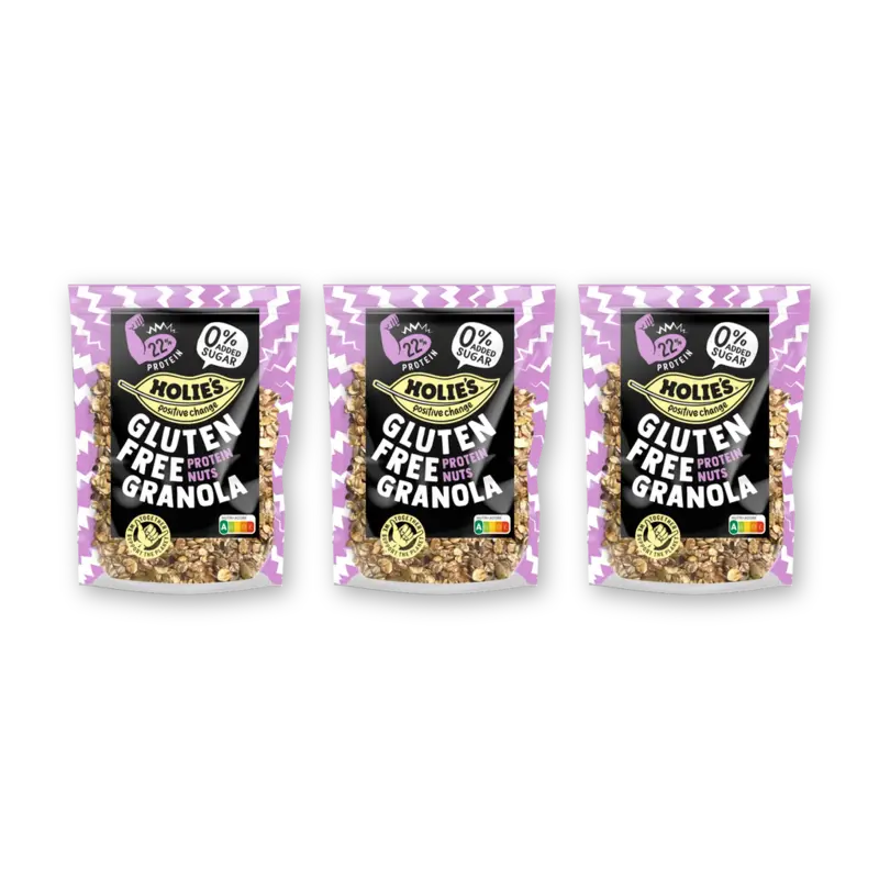 Holie's Glutenfree granola proteine nuts 3-pack