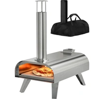 KitchenBrothers Pizza oven hout met hoes