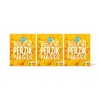 AH Doosje met perzikpartjes 3-pack