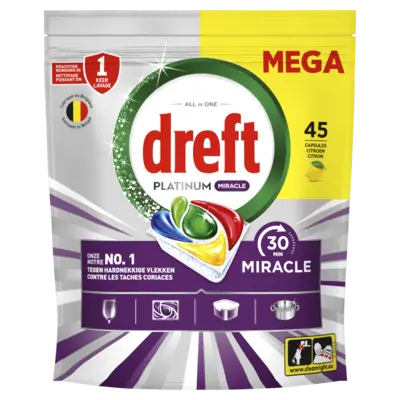pdp-image-Dreft Platinum miracle mega vaatwascapsules