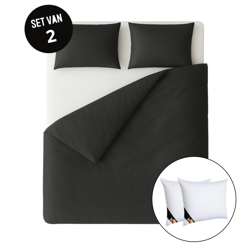 Een afbeelding van Ten Cate 2 Katoensat dbo 140x200/220 antraciet 2k