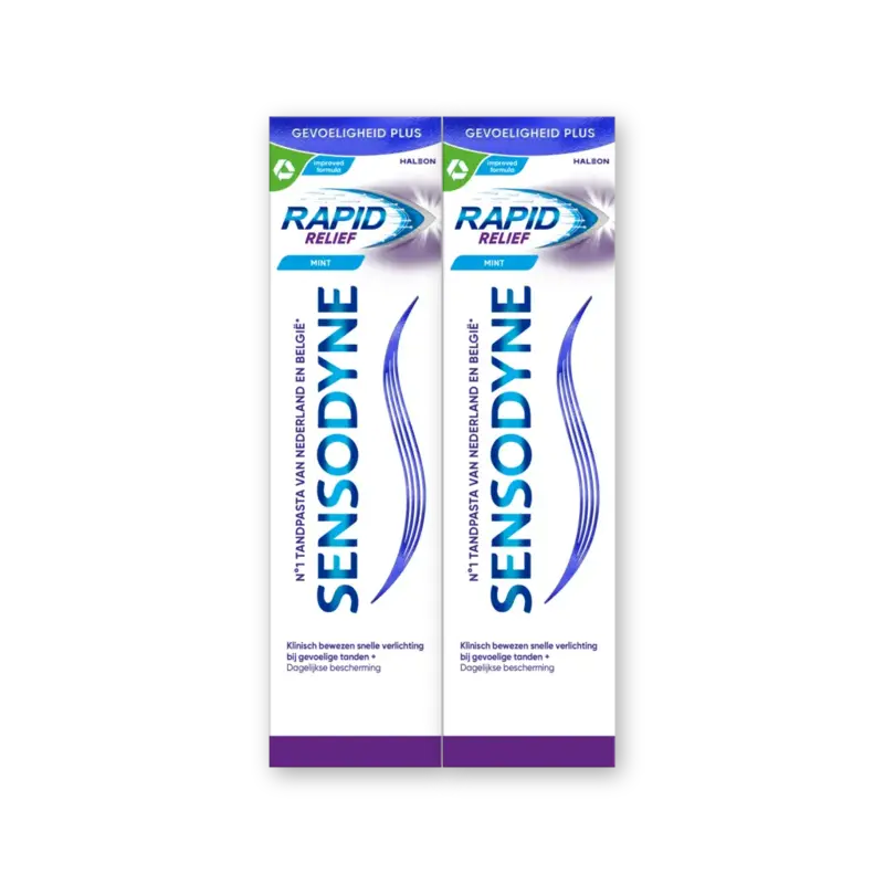 Sensodyne Rapid relief dagelijkse tandpasta 2-pack