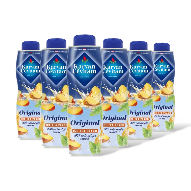 Karvan Cévitam Original ice tea peach siroop 6-pack